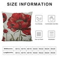 thumbnail image 5 of ONETECH  Farmhouse Pillow Case Red Poppies Lumbar Pillow Cover Home Decorative Cotton Linen Cushion Case for Sofa Couch Housewarming Gifts, 5 of 5