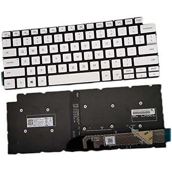 New US Silver English Backlit Laptop Keyboard (Without palmrest) for Dell Vostro 5390 5391 5490 P114G P114G001 Light Backlight