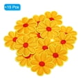 thumbnail image 3 of Parche de flores de Uxcell para planchar, bordado, parche de flores para reparación de ropa, mochila 3.54x3.54" 15 Pcs (Amarillo claro), 3 of 7