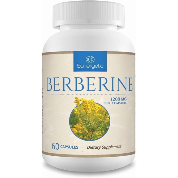 Berberine Supplement, Berberine HCl Capsules for Heart Health and Immune Support, 1200 mg, 60 Count