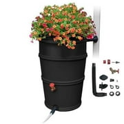 EarthMinded RainStation 50 gal. Rain Barrel with Diverter System - Recycled Black