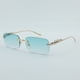 thumbnail image 1 of Gafas de sol cuadradas decorativas sin marco de color para hombres y mujeres, gafas de sol retro de metal, 1 of 6
