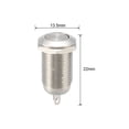 thumbnail image 3 of Interruptor de botón pulsador de metal momentáneo Unique Bargains 10mm de diámetro de montaje 1NO 1NC COM DC 30V, 3 of 5
