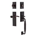thumbnail image 1 of Nostalgic Warehouse New York Plate F Grip Entry Set Swan Lever in Timeless Bronze, 1 of 3