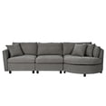 thumbnail image 5 of U_STYLE Three Indoor Cushioned Combination Sofas with Three Pillows and Curved Seat, for Living Room, Study Room, and Apartment, 5 of 9