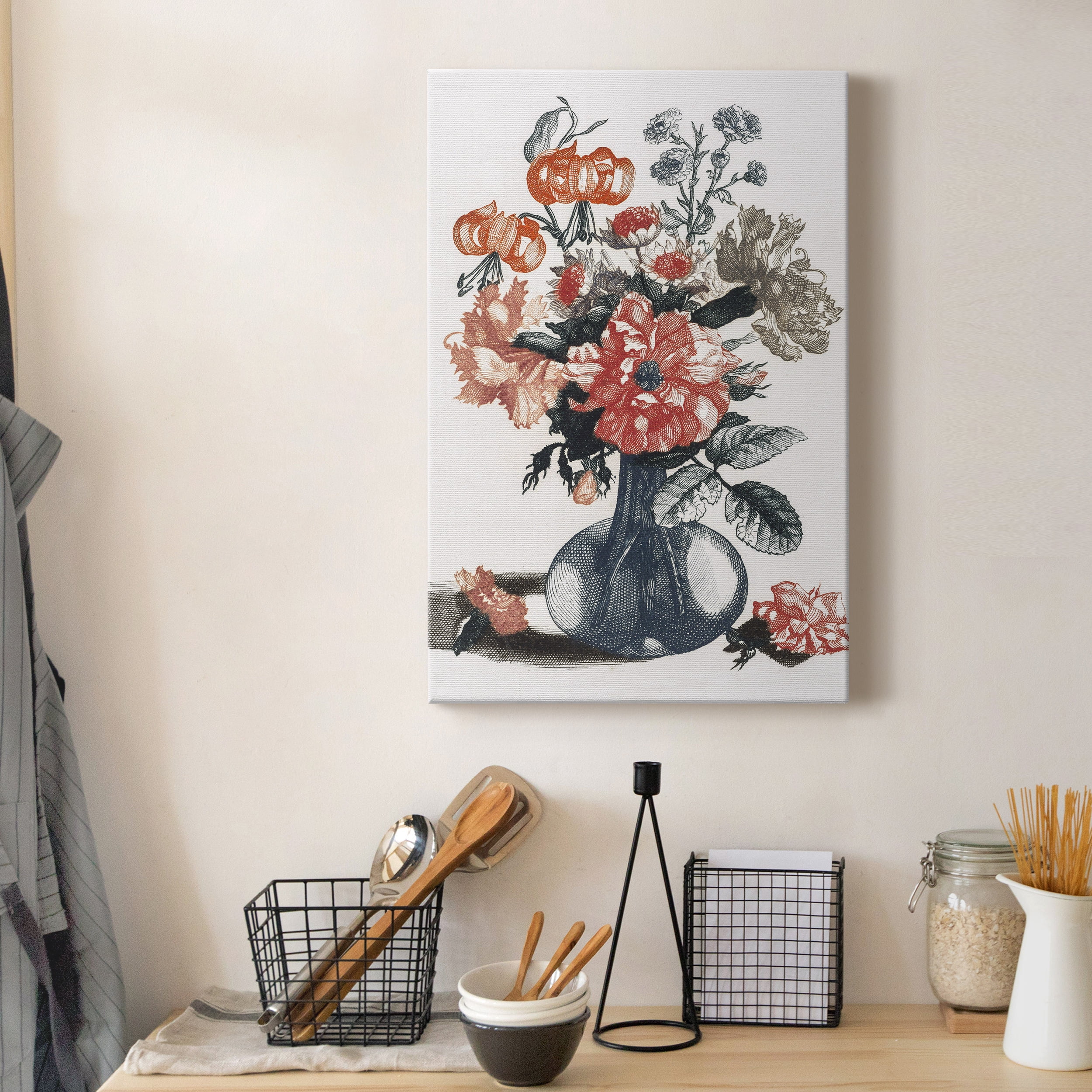 Flowers in a Vase Premium Gallery Wrapped Canvas - Ready to Hang - 40 x 60