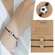 thumbnail image 2 of Fútbol en forma de tarjeta Mejor Amigo Pulseras Parejas Pulseras para 2 a juego de él y su amante pulsera de joyería para la relación de amistad novio novia, 2 of 6