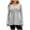 Gray, variant on Chbgutlmr Tops for Women Plus Size Lapel V Neck Lightfleece Long Sleeve Fall Comfy Button Tunic Blouses
