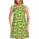 thumbnail image 1 of Fotbe Cute Green Frog Vestido de Verano sin Mangas para Mujer – Vestido Midi Línea A, Estilo Camiseta Floral, Vestido Playero Casual y Fluido, 1 of 7