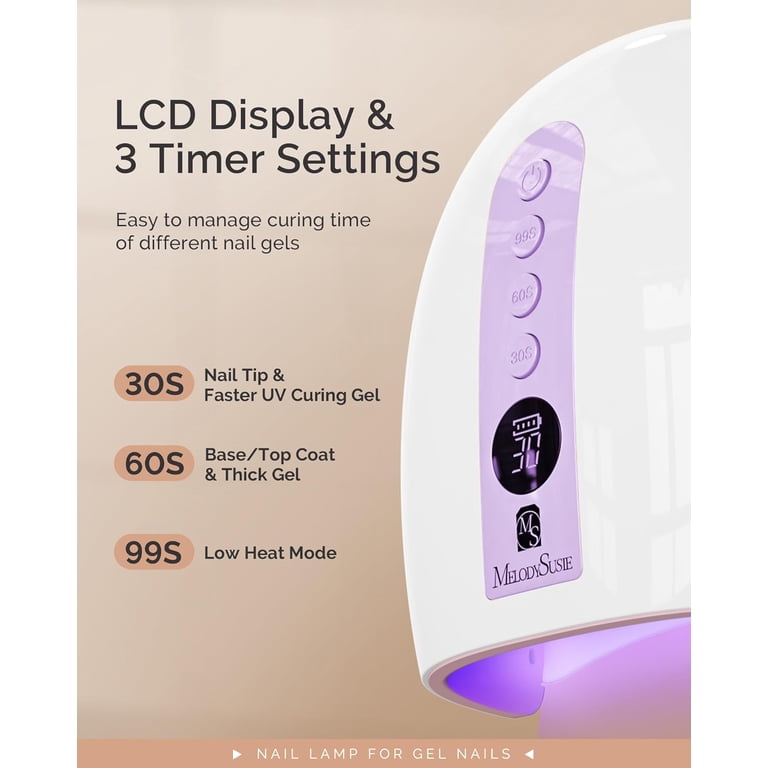 Cordless Rechargeable UV LED Nail Lamp, Purple photo 2