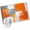 thumbnail image 2 of Burnt Orange Grey Area Rugs 2x3 for Living Room, Oil Painting Smear Modern Abstract Art Non Slip Washable Rug Runner, Low Pile Indoor Floor Carpet Mat Bathroom Rugs for Bedroom, Kids Room, 2 of 9