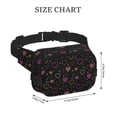 thumbnail image 4 of Fuzoiu Heart and Stars Print Unisex Square Double Layer Waist Bag,Crossbody Fanny Pack Travel Workout Accessory, 4 of 9