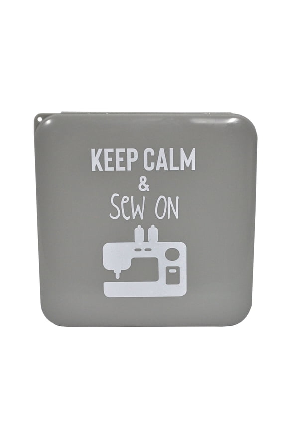 Keep Calm and Sew On Grey Mask Case