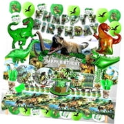 SKYSONIC Birthday Party Decorations, Complete 4-Year-Old Themed Party Set Including Banner, Tablecloth, Balloons, Cake Toppers, Plates, and Napkins
