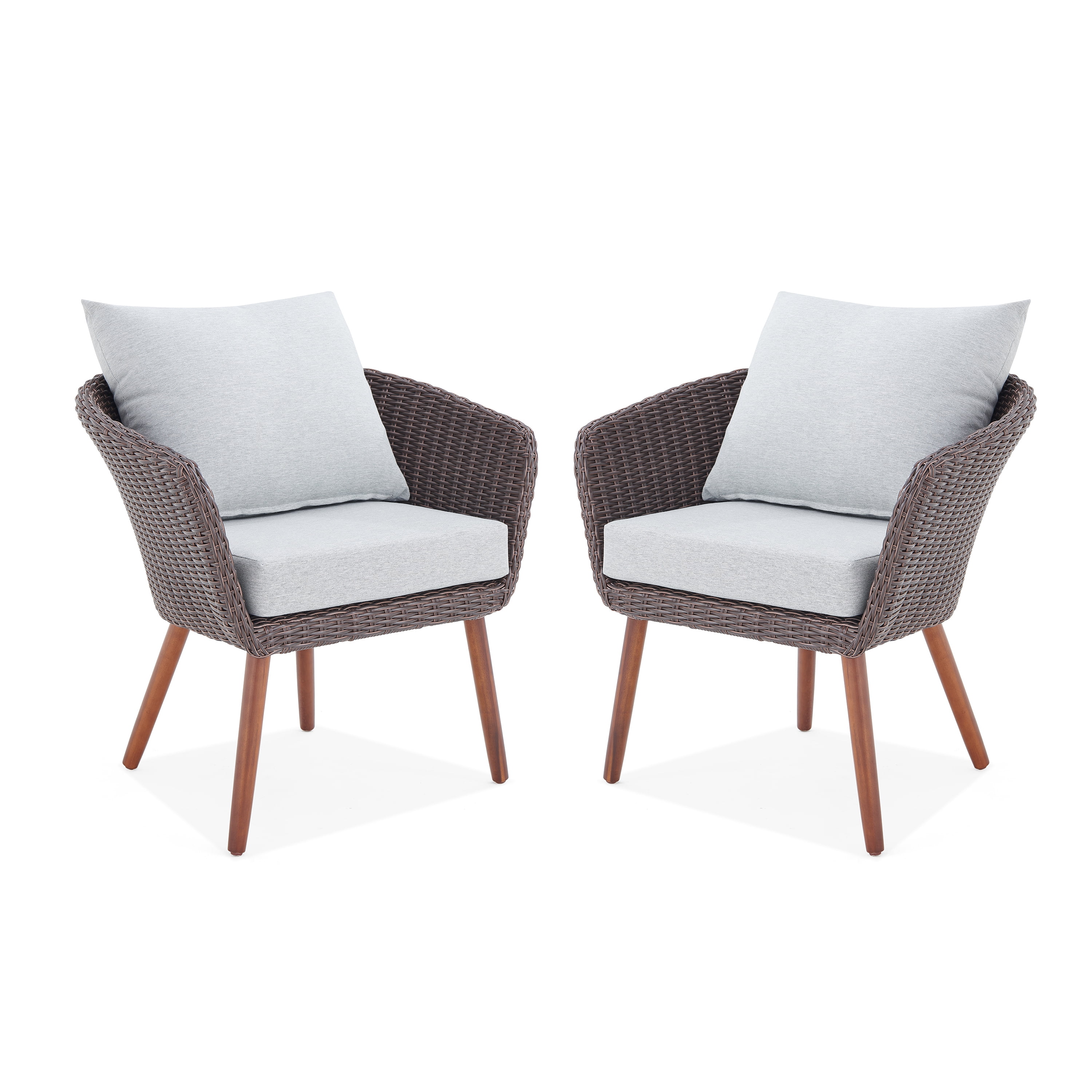 grey outdoor chairs with cushions