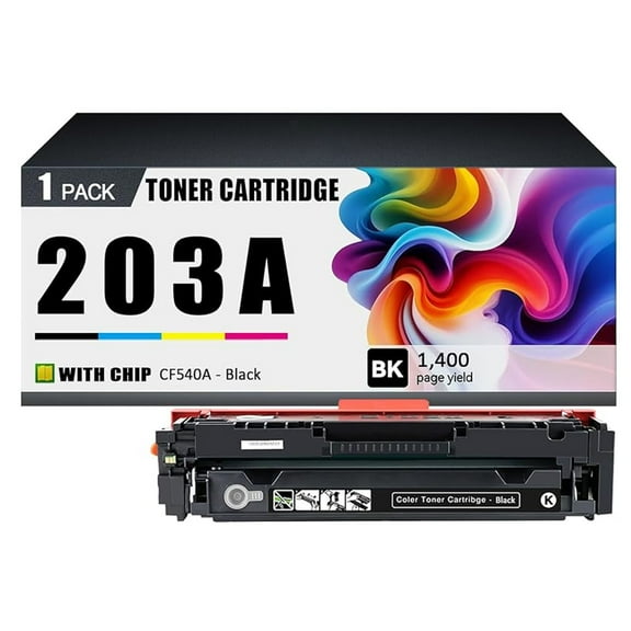 BGFR 203A Toner Cartridges Compatible for HP 203A CF540A Black Toner Cartridge Work for HP Laserjet Pro M254dw M254nw M280nw M281fdw M281fdn Printers