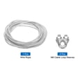 thumbnail image 3 of Uxcell 1/4 Clear Vinyl Coated Wire Rope 20ft Galvanized Steel with 2PCS M6 Loop Sleeves, 3 of 7