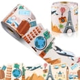 thumbnail image 1 of Tablón de anuncios con borde de Saypacck, tema de viaje, 21 m x 7,6 cm, 1 of 6