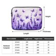 thumbnail image 2 of Butterfly Lavender Laptop Sleeve Bag Compatible With MacBook Air / Pro iPad MateBook Tablet Surface HP Lenovo Dell ASUS Acer Laptop Computer Protective Size: 15 inch, 2 of 5