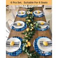 thumbnail image 4 of 15 Inch Round Placemats Set of 4, Blue Plaid Christmas Truck Non Slip Heat Insulation PP Table Mats, Xmas Tree Snowman Snowflake Washable Place Mats for Kitchen Dining Party Table Decor, 4 of 7