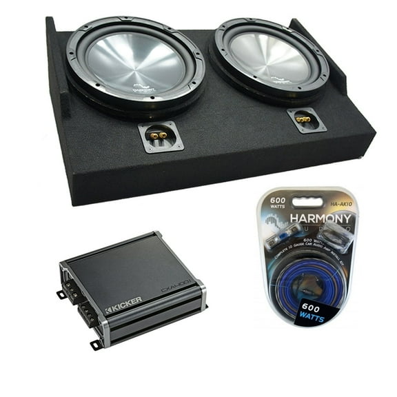 2015 - 2025 Ford F150 Super Cab Harmony HA-R104 Dual 10 Custom Sub Box CXA4001 Amp