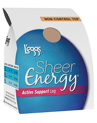 Leggs 3 Pair LOT Sheer Energy Size A Control Top Sheer Toe Pantyhose Off Black