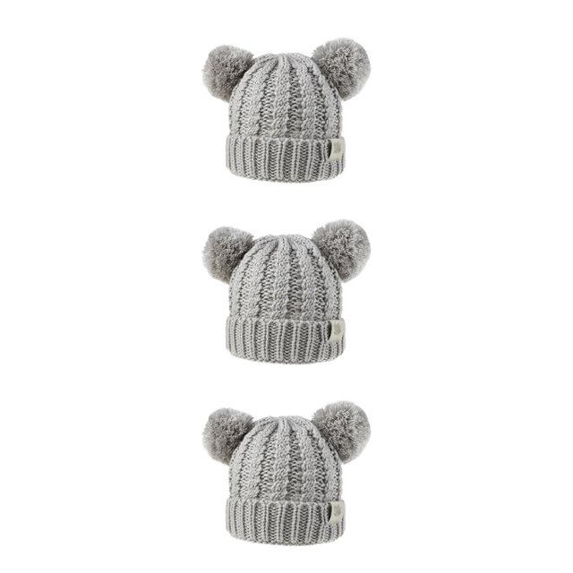 Minnieouse Gorro con bolas de pompones esponjosos, tocado a la moda, orejeras plegables, gorros de gran elasticidad, hermoso regalo para niños, Gary Type1 NO1 Minnieouse CBP255407