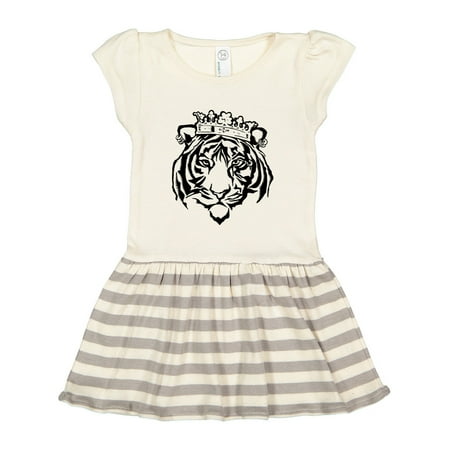 

Inktastic King Tiger in Crown Print Gift Toddler Girl Dress