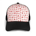 thumbnail image 3 of Yiaed Hearts Print Baseball Cap Dad Hat Polo Style Plain Blank Adjustable Size, 3 of 5