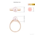 thumbnail image 5 of ANGARA Solitaire Japanese Akoya Cultured Pearl Dome Ring in 14K Rose Gold for Women | June Birthstone, Birthday, Anniversary, Jewelry Gift for Women | Pearl Ring, 5 of 8