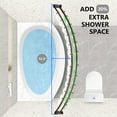 thumbnail image 5 of Utopia Alley Rustproof Wall Mounted Aluminum Double Curved Shower Curtain Rod, Screw Mount Rod, Secure Than Tension, Adjustable Shower Rod from 45" to 72", Includes shower liner & hooks (Bronze), 5 of 12