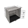 thumbnail image 6 of Abstract Dog Crate Cover, Hand Drawn Geometric Spiral Circles Round Shape Ring Forms Contemporary, Easy to Use Pet Kennel Cover Small Dogs Puppies Kittens, 7 Sizes, Charcoal Grey White, by Ambesonne, 6 of 6
