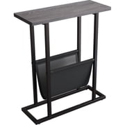 Narrow Side Table with Storage - Rustic Accent Table for Small Spaces