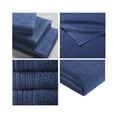 thumbnail image 5 of 510 Design Big Bundle 100% Cotton Quick Dry 12-Piece Bath Towel Set, 28x52"/16x26"/12x12", Indigo, 5 of 7