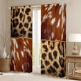 thumbnail image 2 of Feelyou Rustic Cheetah Print Black Out Curtains, Western Curtains Pack of 2 (42x63 Each), 2 of 6