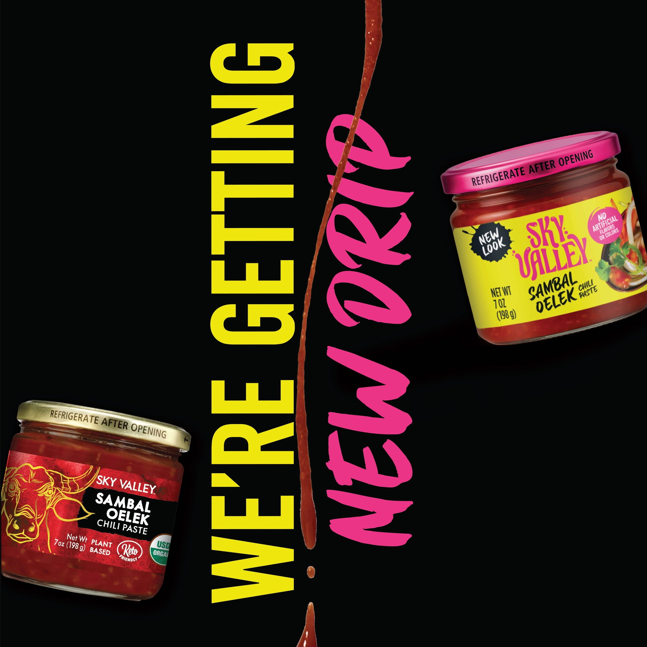 (3 pack) Sky Valley Sambal Oelek Chili Paste 7 oz