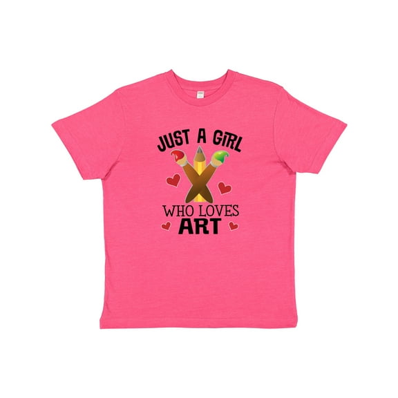 Inktastic Artist Just a Girl Who Loves Art Youth T-Shirt