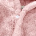 thumbnail image 5 of NOLDARES Girls Boys Fleece Hooded Robe Warm Sleepwear for Toddler Kids Soft Fuzzy Bathrobe Gifts,Pink,5-6 Y, 5 of 5