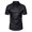 Black, variant on WREESH Men's Casual Fashion Dress Shirts Turn Down Collar with Short Sleeve Solid Print, Featuring a Stylish Rose Print Design Black