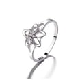 thumbnail image 3 of Sterling Silver flower ring with crystals, 3 of 6