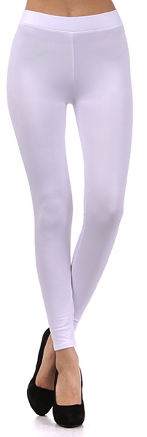 White wet look leggings Clearance