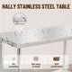 thumbnail image 4 of Yeshouse Mesa de acero inoxidable para preparación y trabajo con protector contra salpicaduras, mesa de cocina resistente con estante inferior ajustable y patas para restaurantes, hogares y hoteles, 4 of 6