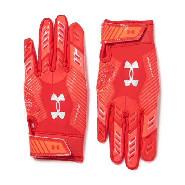 Guantes de fútbol Under Armour F9 Nitro para niños, color rojo pequeño