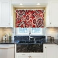 thumbnail image 6 of Coolnut Paisley Floral Kitchen Curtains 2 Panels, UV Protected Tier Curtains Half Window Curtains Kitchen Tiers for Guest Room Bathroom Sink Laundry Room Basement,36 x 27 Inch, 6 of 6