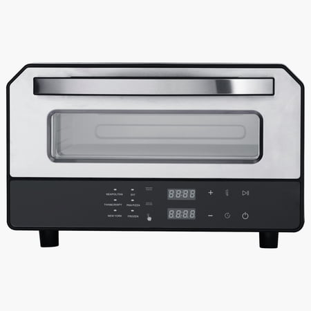 ZHICHUN 12 Inch Electric Pizza Oven with Pizza Stone 750 ? Max Temp 1700W Pizza Maker with 5 Presets & Dual Independent Heat Control