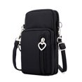 thumbnail image 1 of EX Bolso de mujer ICED Fashion con tres cremalleras bandolera 1 pieza negro 16*10*4cm brillar Electrónica, 1 of 1