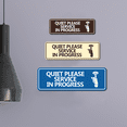 thumbnail image 5 of Standard Quiet Please Service In Progress Sign (Brushed Gold) - Small, 5 of 5
