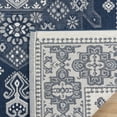 thumbnail image 4 of Gertmenian Ringley Gavin Traditional Oriental Navy Outdoor Area Rug, 8x10, 4 of 7