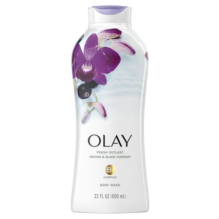 Olay Fresh Outlast Women's Body Wash, Orchid & Black Currant, 22 fl oz