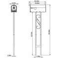 thumbnail image 2 of Gibraltar Mailboxes Mailbox to Go, Medium, Steel, Mailbox and Post Combo, Black, T11KIT0B, 2 of 5